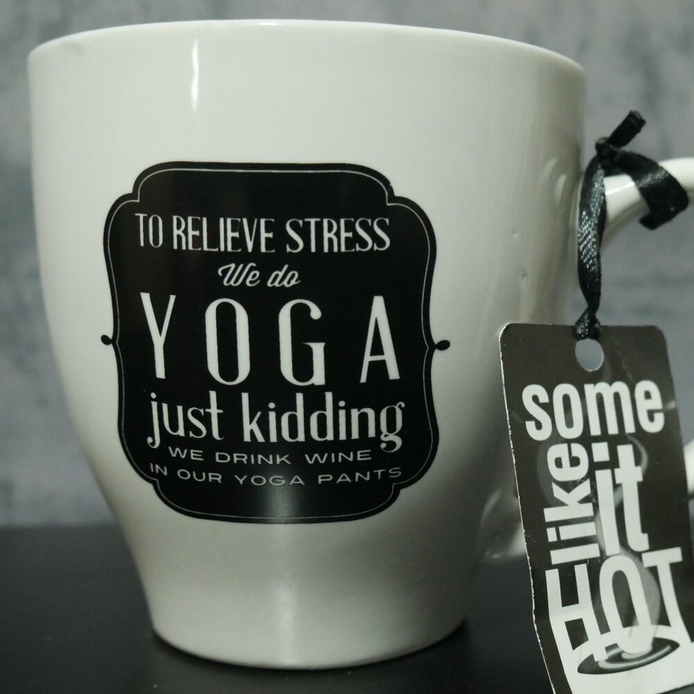 Humorous Coffee Mug Yoga Theme